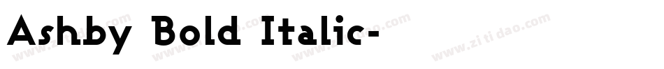Ashby Bold Italic字体转换